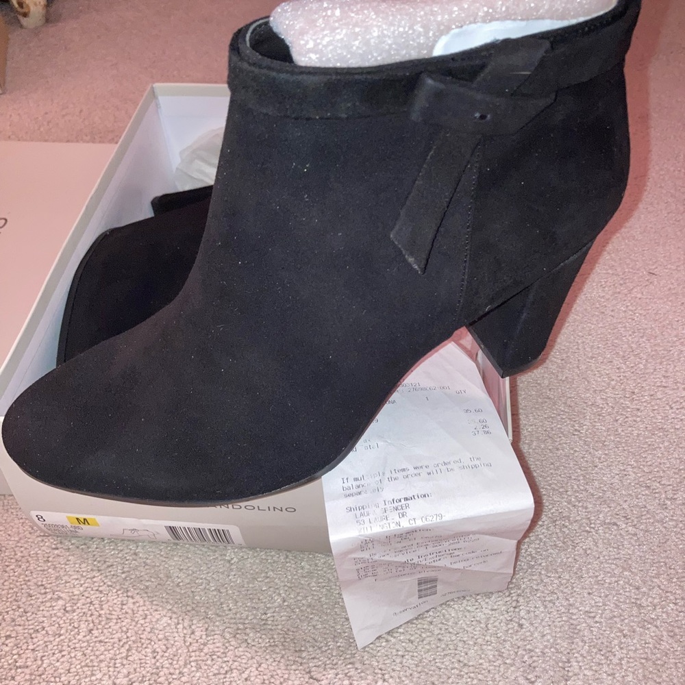 Bandolino black suede boots sz 8 - Picture 3 of 5